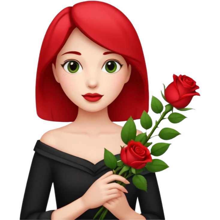 Woman holding rose bouquet

























 emoji