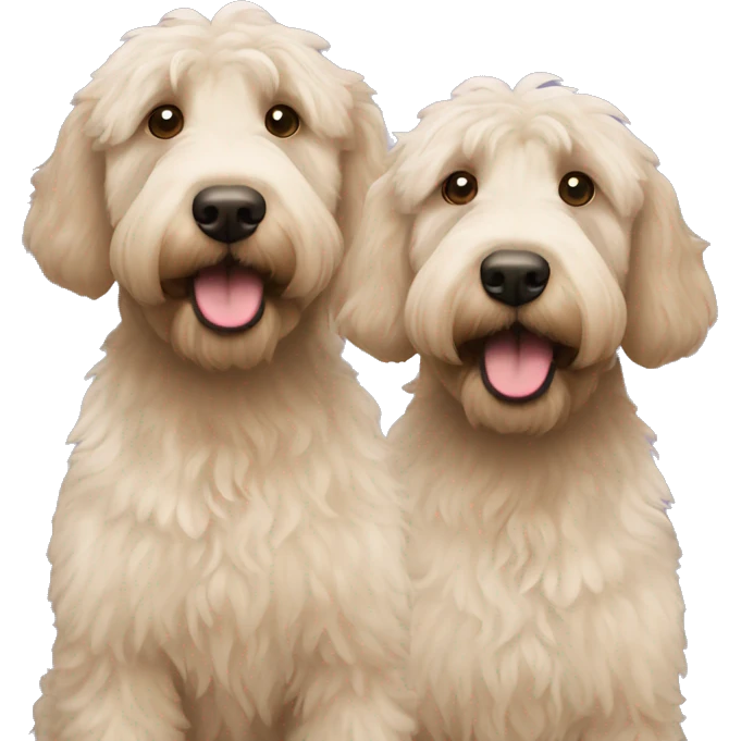 two labradoodles emoji