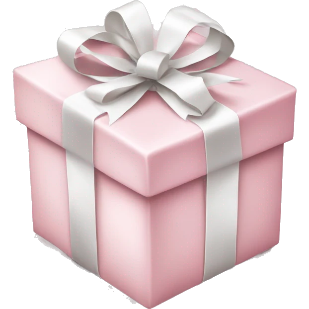 Light pink Christmas gifts under a white Christmas tree  emoji