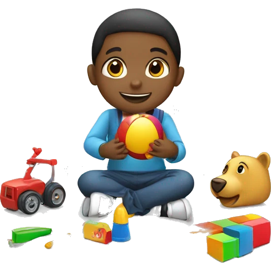 children playing with toys at school emoji