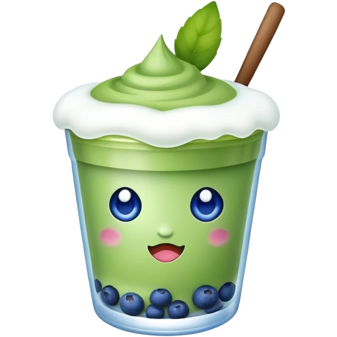 blueberry matcha emoji