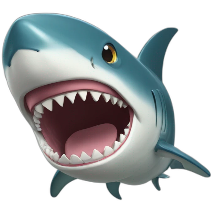 Tiburón riendo emoji