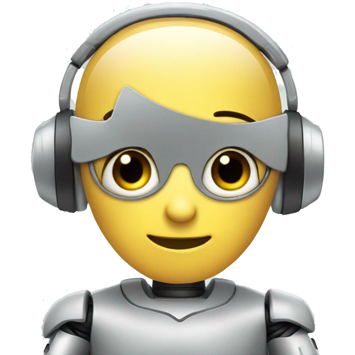 call center bot robot cute emoji