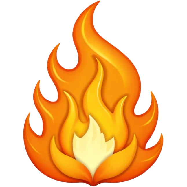 Orange Flame ios emoji emoji
