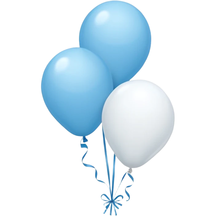 that the balloons be light blue and white emoji