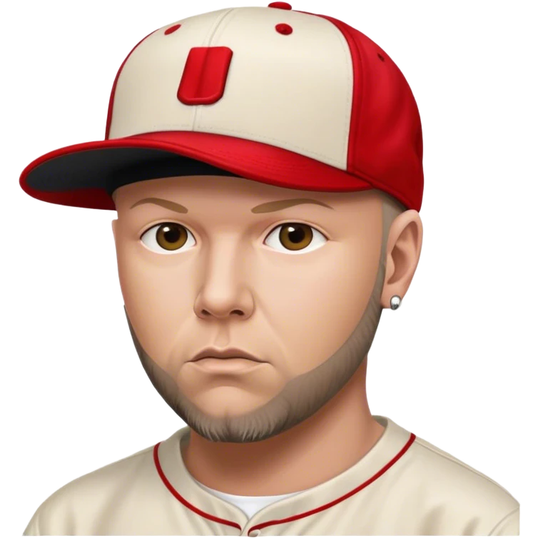 fred durst wearing backward red baseball cap emoji