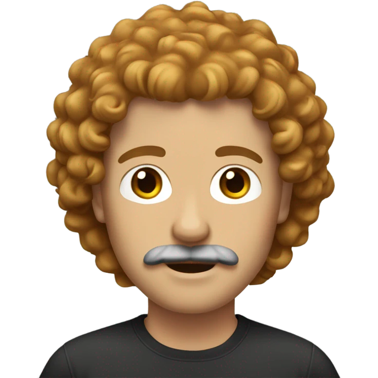 white man whit caramel curly hair and mustache emoji