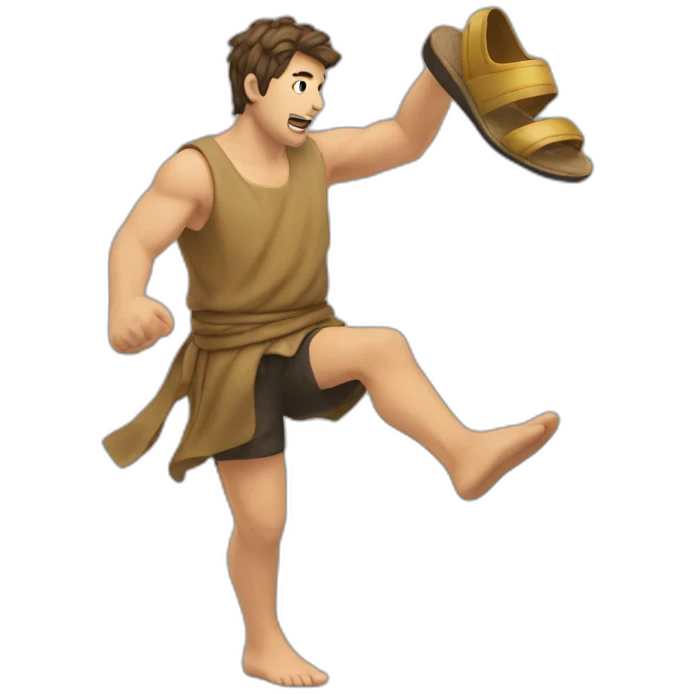 Npc throwing sandal emoji
