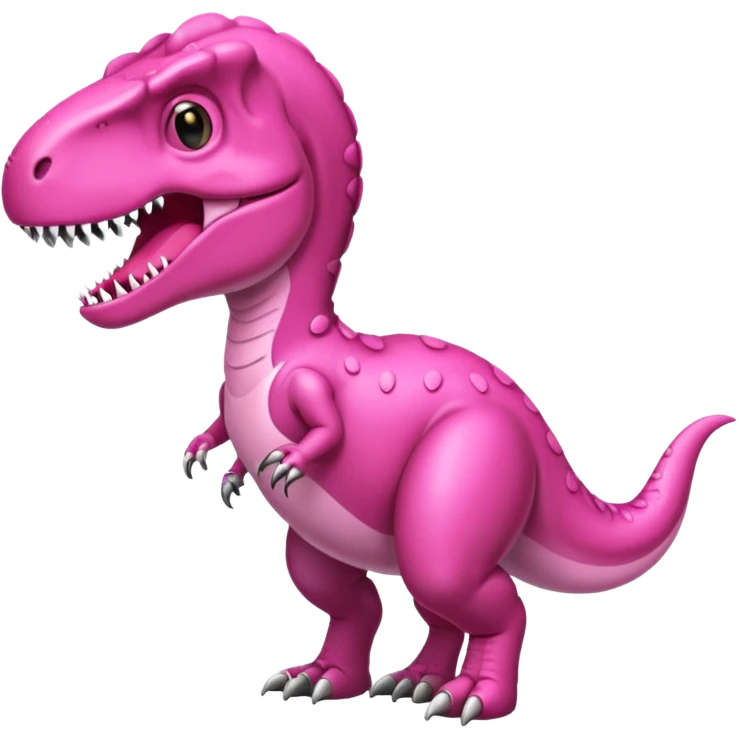 Coquette Pink T. rex with bow ￼ emoji