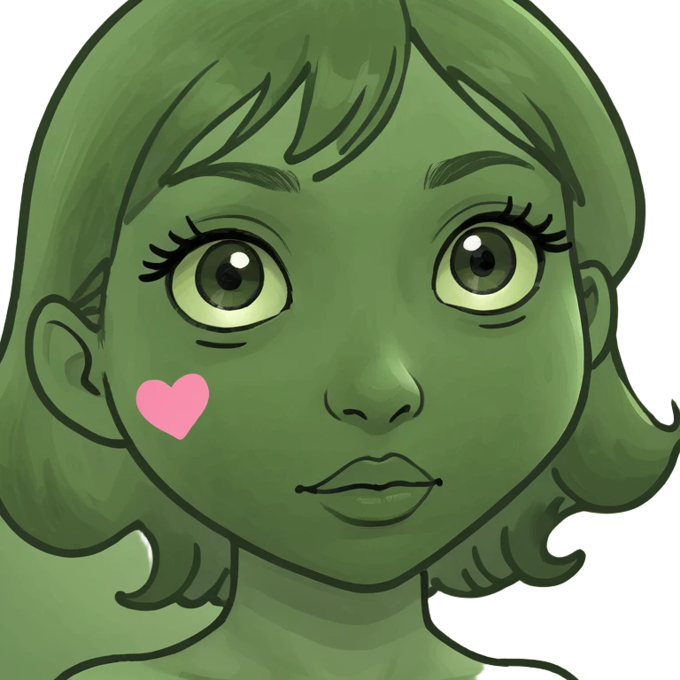 Girl with big heart eyes saying hubba hubba  emoji