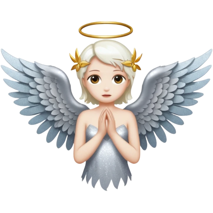 Glitter fallen angel emoji