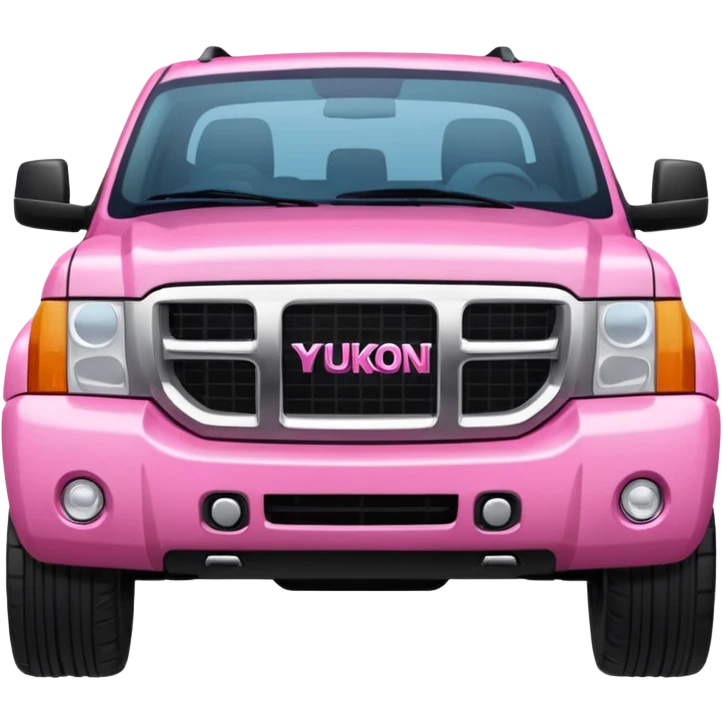 a Yukon SUV truck in pink emoji