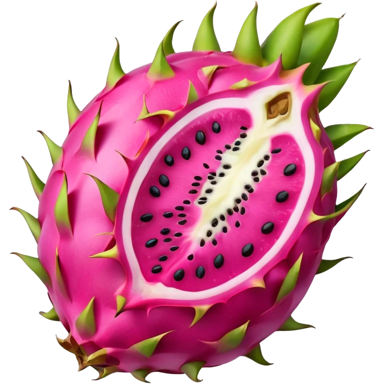 Dragon fruit emoji not spiny outside of dragonfruit no seeds emoji