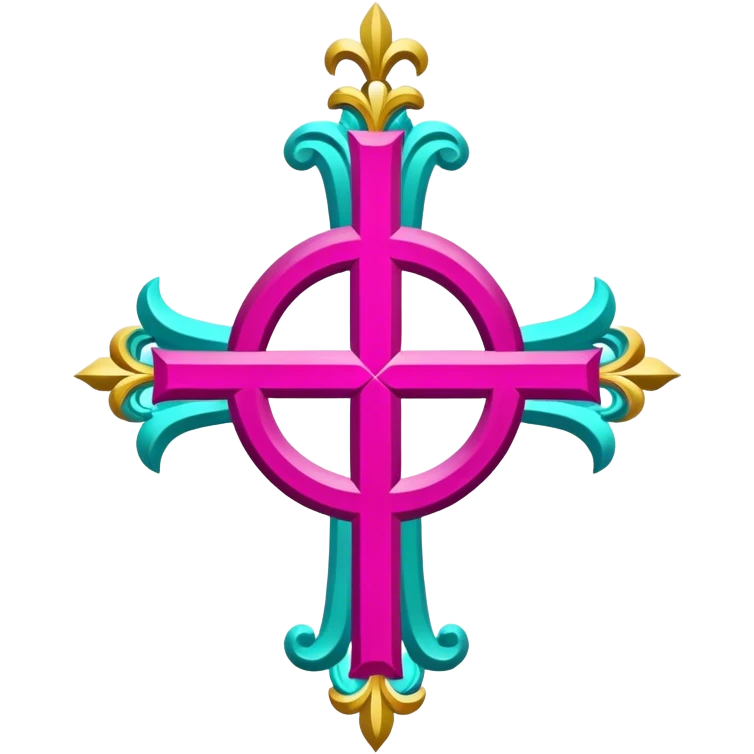 ave maria's emblem with a touch OF MAJENTA emoji