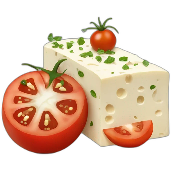 tomato-feta cheese emoji
