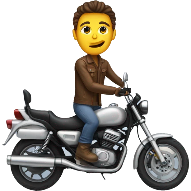 Bum on a bike and a motorcycle  emoji
