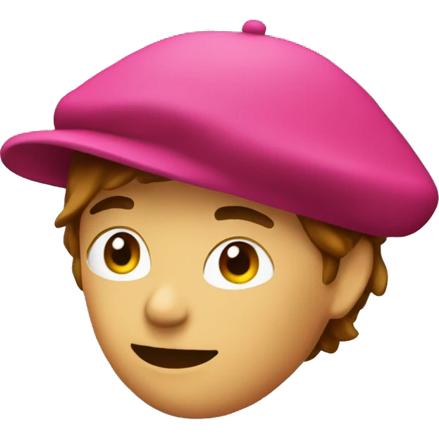 One-Raspberry colored beret hat not on a person emoji