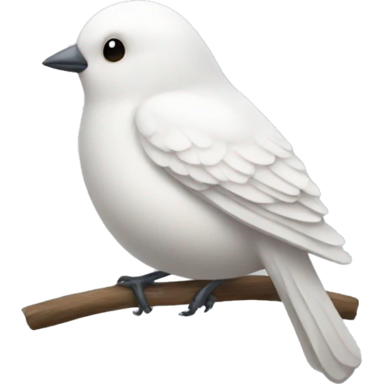 White round little bird emoji