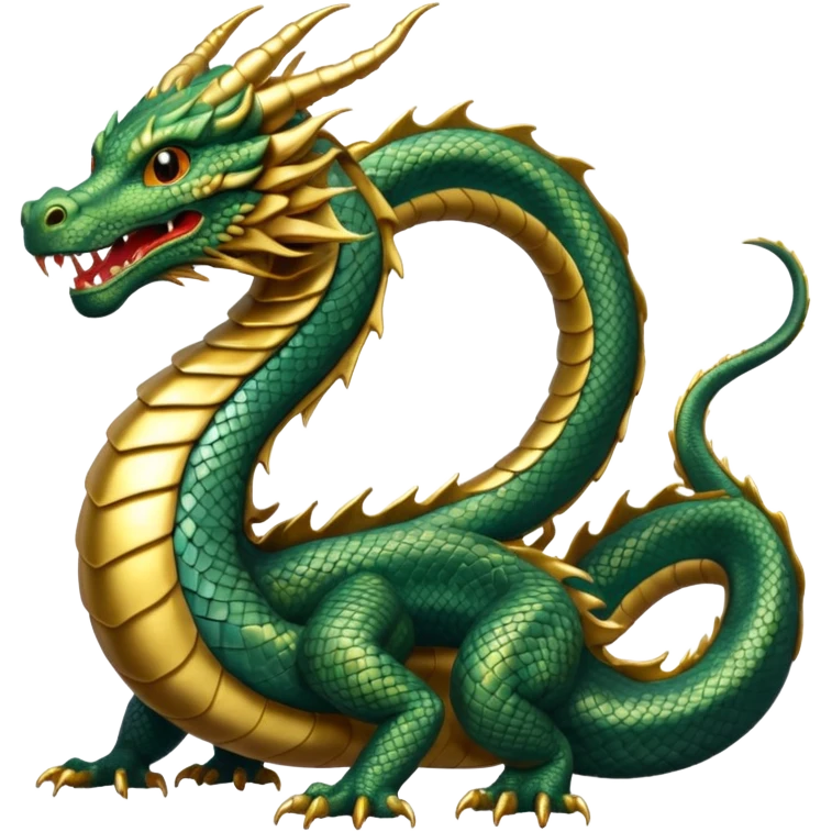  Straight Eastern dragon no legs not curved emoji