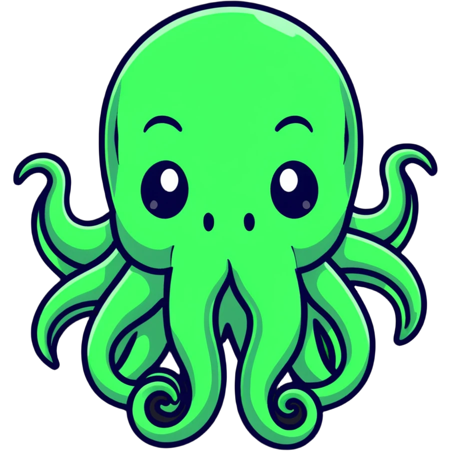 cute smiling Cthulhu emoji
