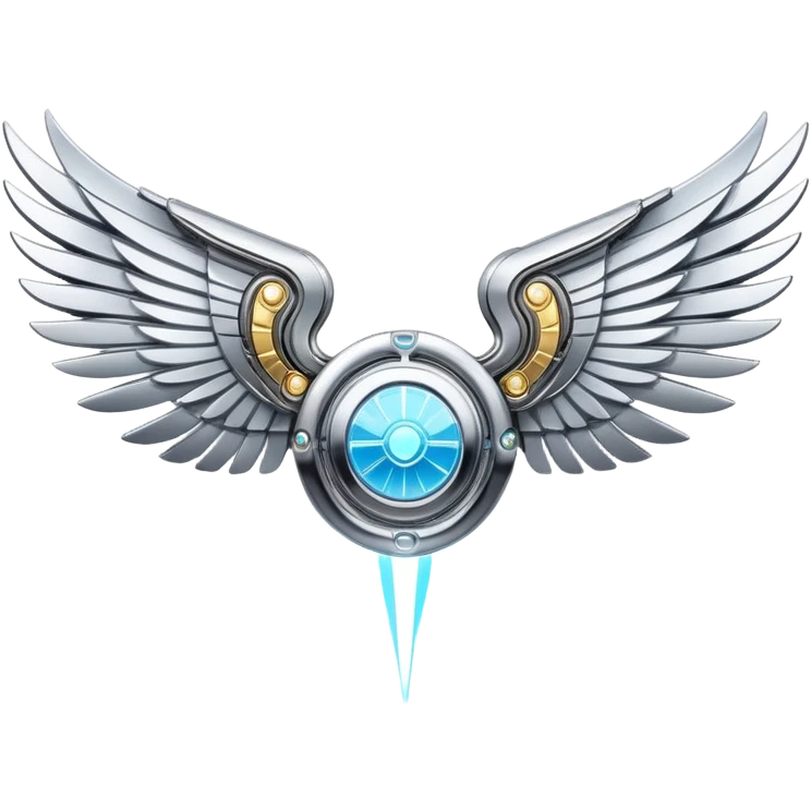 sorayama champion wings mechanical glowing emoji