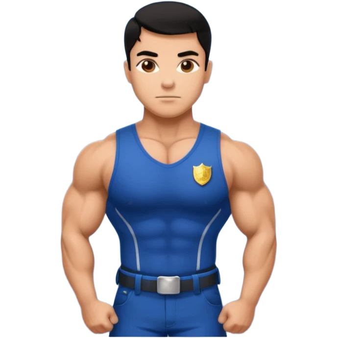 police bodybuilder  emoji
