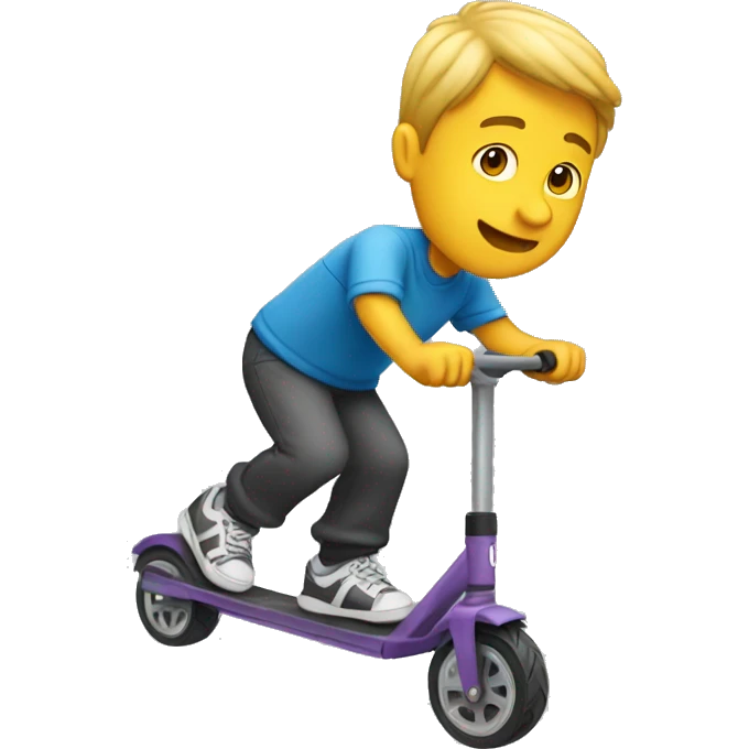 man doing freestyle scootering emoji