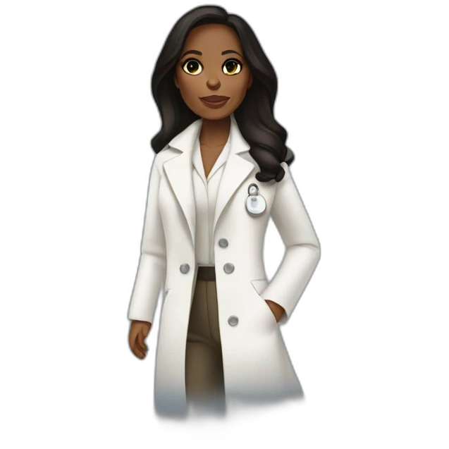 olivia pope walking with a white coat emoji