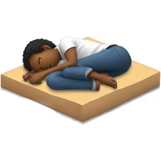 architecture student sleeping on the floor emoji