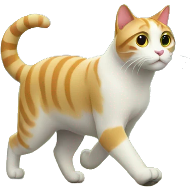 Cat walking in forest emoji