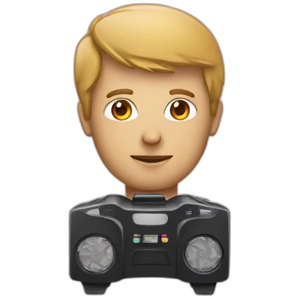 a person with a graphics card emoji