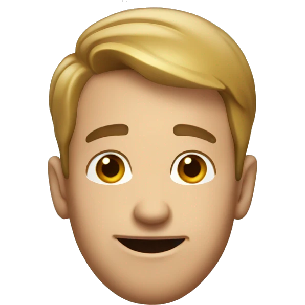 Smiling French man have a surprised emoji