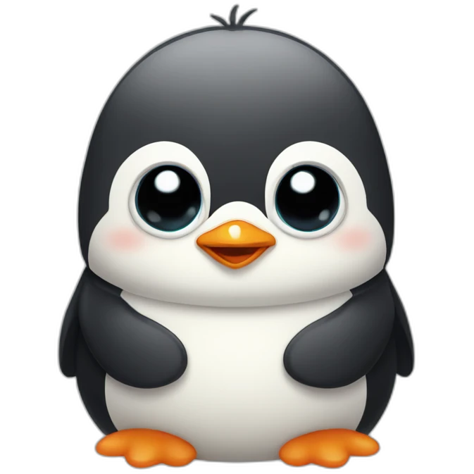Cute little Chubby Penguin   emoji