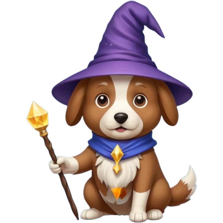 Dog wizard emoji