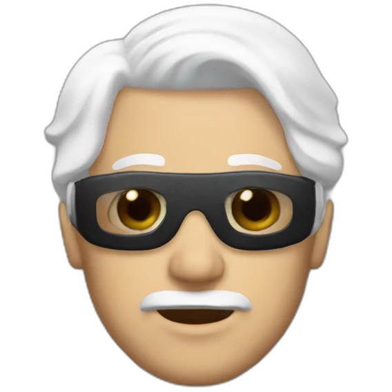 White haired and blindfolded guy  emoji