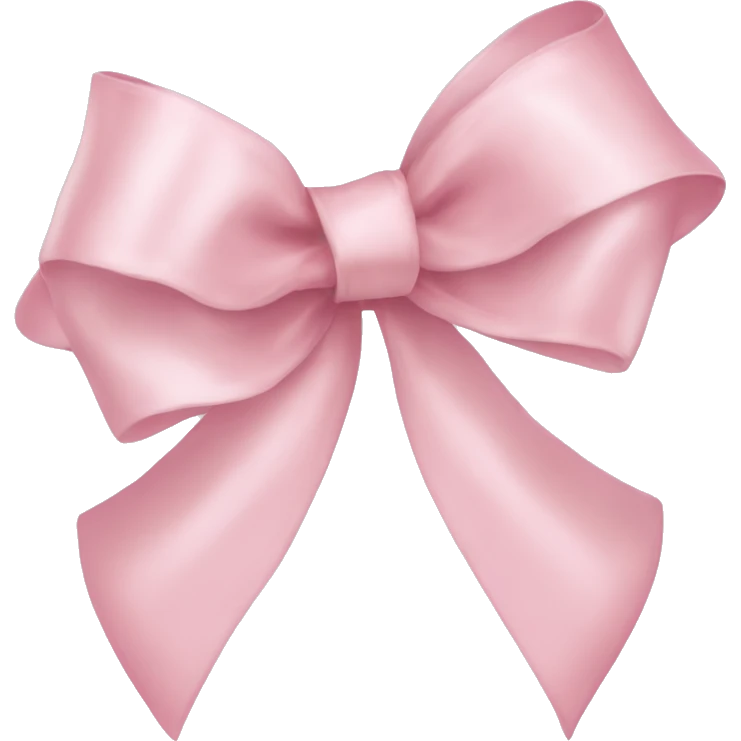 light pink ribbon bow emoji