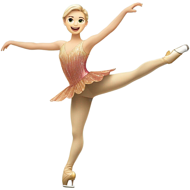 caucasian figure skater   emoji