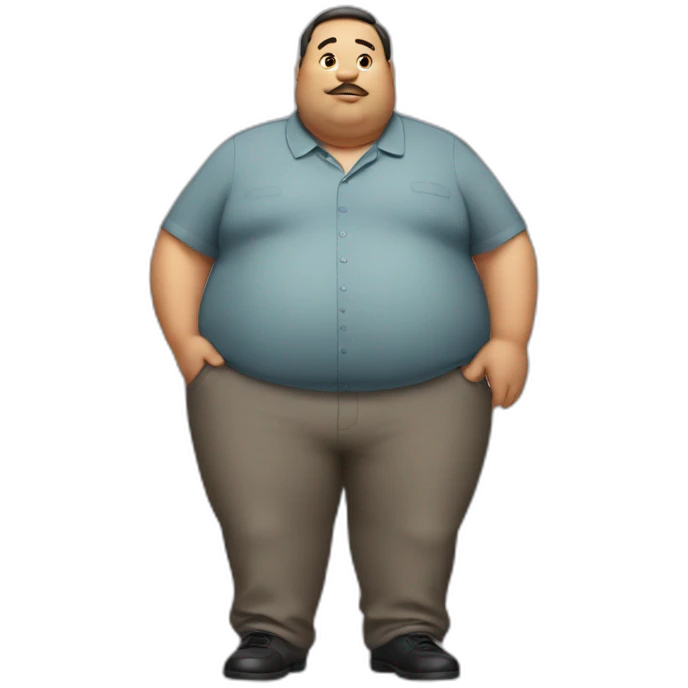 Fat man wearing dress emoji