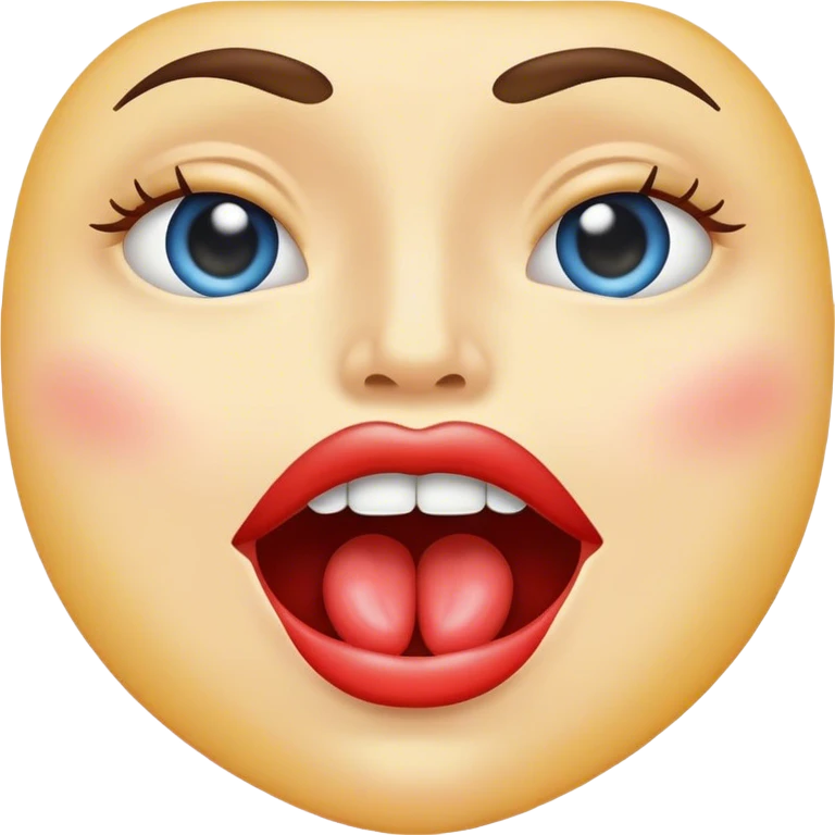 Kiss mark open mouth emoji