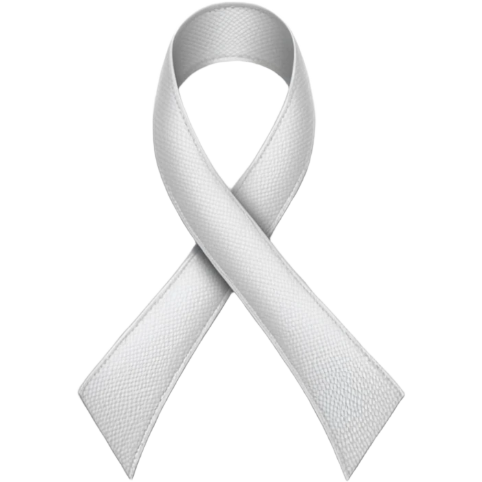 lung cancer white ribbon emoji