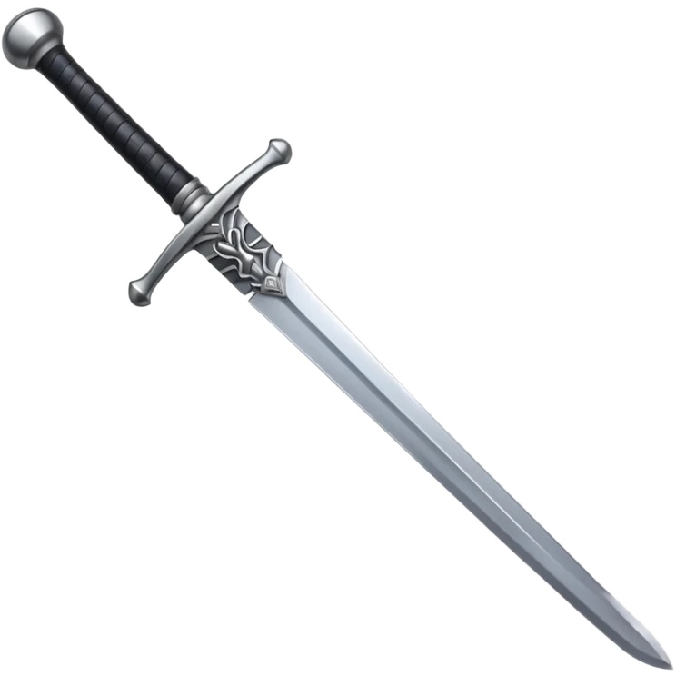 sword with silver blade and black grip emoji