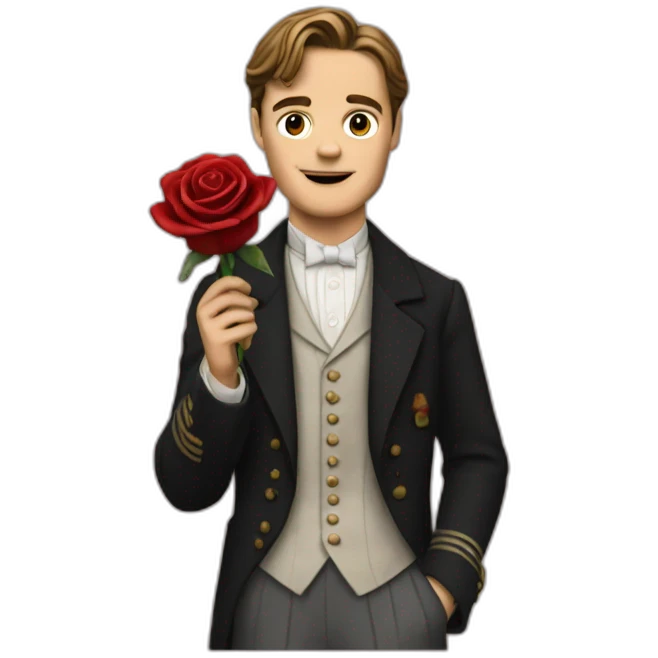 Jack Dawson holding Rose from the titanic emoji