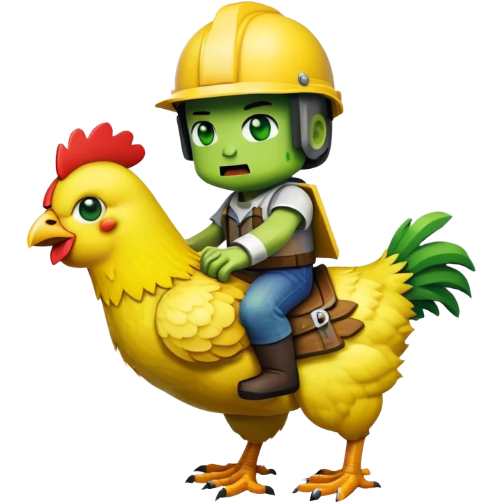 Chicken jockey from Minecraft movie emoji emoji