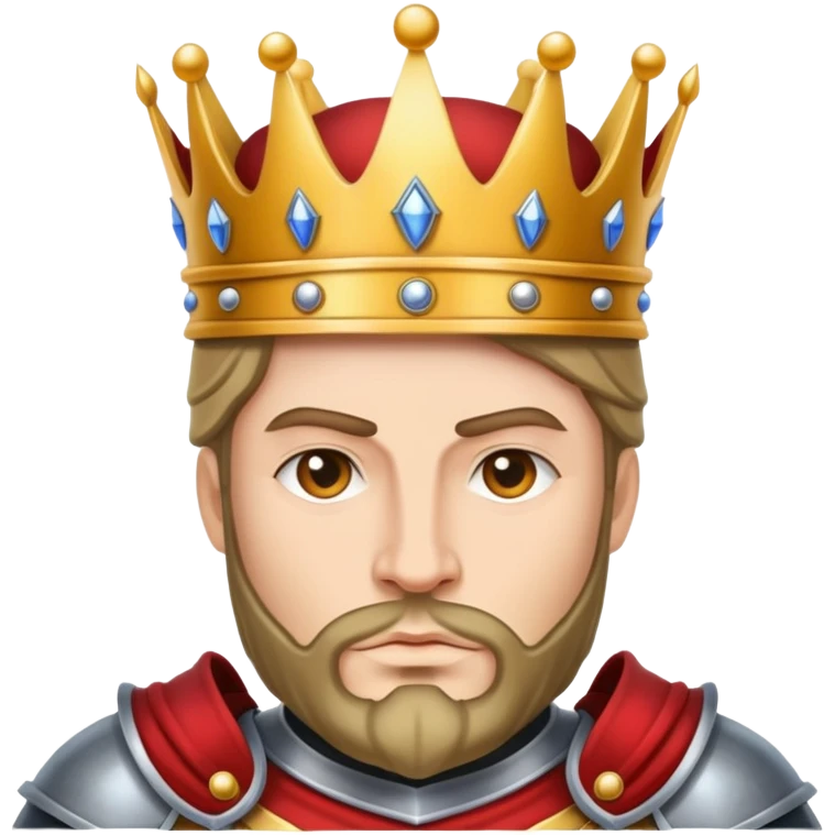 powerful overlord ruler with crown and armor emoji