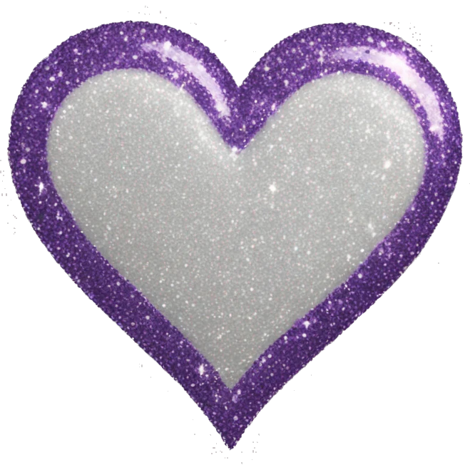 Glitter heart emoji