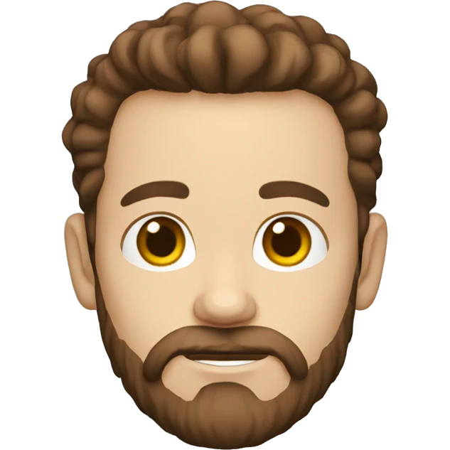 brown hair with beard, white skin 30 yeard old boy emoji
