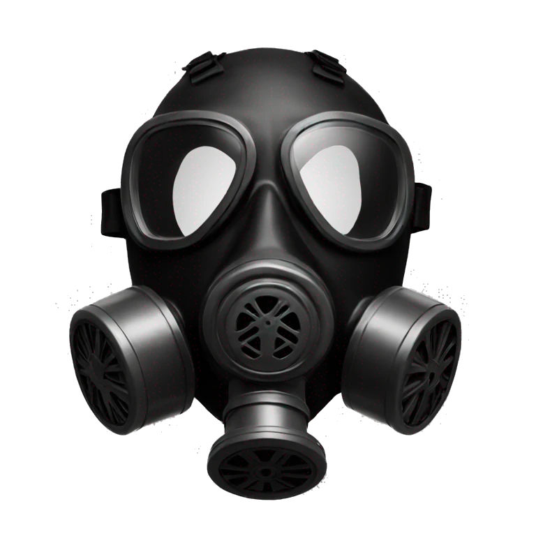 Gas mask Black emoji