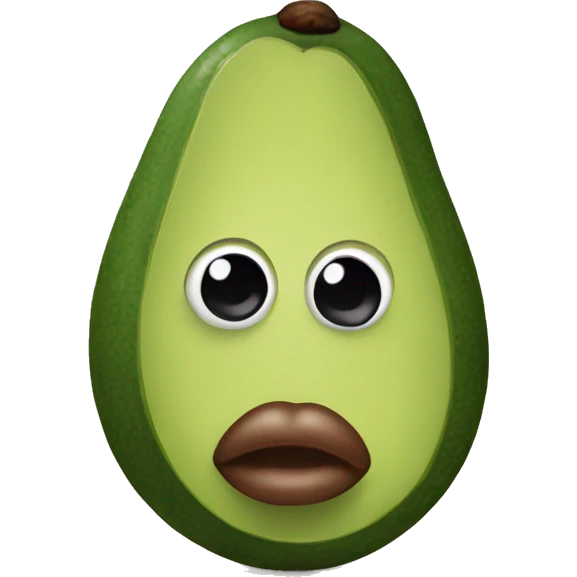 Avocado with lips and eyes emoji