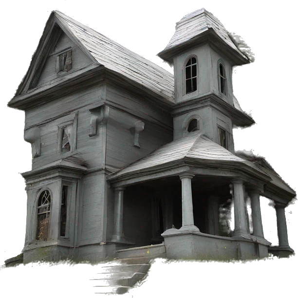 Haunting graveyard field very large pre-Victorian large mansion birdhouse  emoji