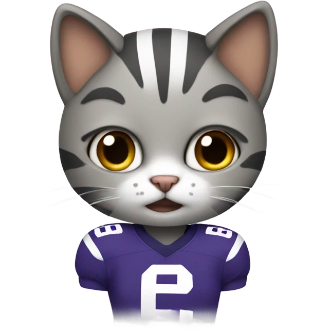 Cat in football jersey emoji